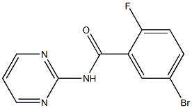 5-bromo-2-fluoro-N-pyrimidin-2-ylbenzamide Structure
