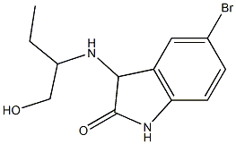 5-bromo-3-[(1-hydroxybutan-2-yl)amino]-2,3-dihydro-1H-indol-2-one 结构式