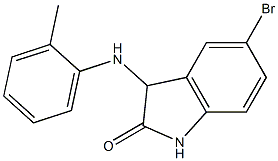 5-bromo-3-[(2-methylphenyl)amino]-2,3-dihydro-1H-indol-2-one,,结构式