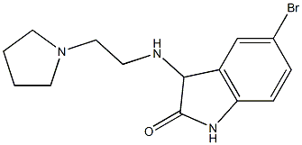 5-bromo-3-{[2-(pyrrolidin-1-yl)ethyl]amino}-2,3-dihydro-1H-indol-2-one Struktur