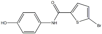 5-bromo-N-(4-hydroxyphenyl)thiophene-2-carboxamide 结构式