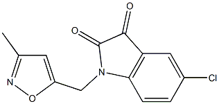 5-chloro-1-[(3-methyl-1,2-oxazol-5-yl)methyl]-2,3-dihydro-1H-indole-2,3-dione|