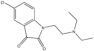 5-chloro-1-[2-(diethylamino)ethyl]-2,3-dihydro-1H-indole-2,3-dione,,结构式