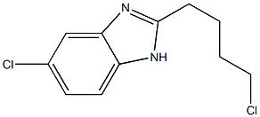 5-chloro-2-(4-chlorobutyl)-1H-1,3-benzodiazole 化学構造式