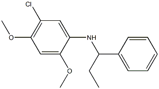 5-chloro-2,4-dimethoxy-N-(1-phenylpropyl)aniline,,结构式