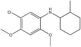 5-chloro-2,4-dimethoxy-N-(2-methylcyclohexyl)aniline,,结构式