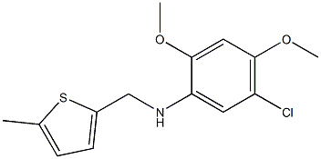 5-chloro-2,4-dimethoxy-N-[(5-methylthiophen-2-yl)methyl]aniline Structure