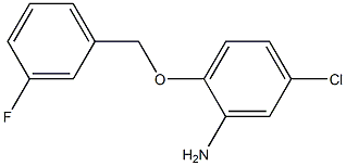 5-chloro-2-[(3-fluorophenyl)methoxy]aniline 结构式