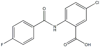 5-chloro-2-[(4-fluorobenzoyl)amino]benzoic acid Struktur