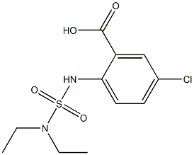 5-chloro-2-[(diethylsulfamoyl)amino]benzoic acid Struktur