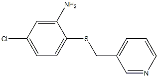 5-chloro-2-[(pyridin-3-ylmethyl)sulfanyl]aniline 化学構造式