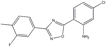 5-chloro-2-[3-(3-fluoro-4-methylphenyl)-1,2,4-oxadiazol-5-yl]aniline Structure