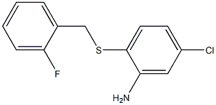 5-chloro-2-{[(2-fluorophenyl)methyl]sulfanyl}aniline 化学構造式