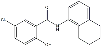 5-chloro-2-hydroxy-N-(5,6,7,8-tetrahydronaphthalen-1-yl)benzamide,,结构式