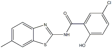 5-chloro-2-hydroxy-N-(6-methyl-1,3-benzothiazol-2-yl)benzamide