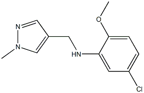5-chloro-2-methoxy-N-[(1-methyl-1H-pyrazol-4-yl)methyl]aniline Structure