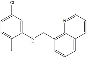 5-chloro-2-methyl-N-(quinolin-8-ylmethyl)aniline,,结构式