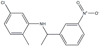 5-chloro-2-methyl-N-[1-(3-nitrophenyl)ethyl]aniline 化学構造式
