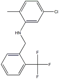 5-chloro-2-methyl-N-{[2-(trifluoromethyl)phenyl]methyl}aniline,,结构式