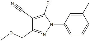 5-chloro-3-(methoxymethyl)-1-(3-methylphenyl)-1H-pyrazole-4-carbonitrile 结构式