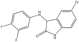 5-chloro-3-[(3,4-difluorophenyl)amino]-2,3-dihydro-1H-indol-2-one,,结构式