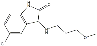5-chloro-3-[(3-methoxypropyl)amino]-2,3-dihydro-1H-indol-2-one,,结构式