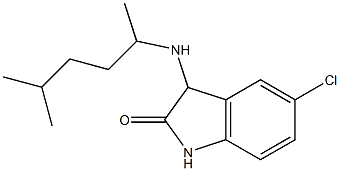 5-chloro-3-[(5-methylhexan-2-yl)amino]-2,3-dihydro-1H-indol-2-one,,结构式