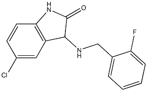 5-chloro-3-{[(2-fluorophenyl)methyl]amino}-2,3-dihydro-1H-indol-2-one Structure