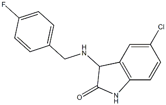 5-chloro-3-{[(4-fluorophenyl)methyl]amino}-2,3-dihydro-1H-indol-2-one,,结构式