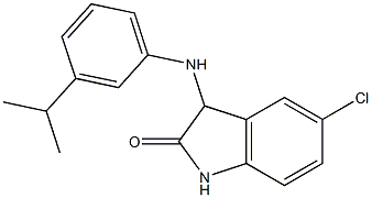 5-chloro-3-{[3-(propan-2-yl)phenyl]amino}-2,3-dihydro-1H-indol-2-one Struktur