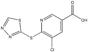 5-chloro-6-(1,3,4-thiadiazol-2-ylsulfanyl)pyridine-3-carboxylic acid