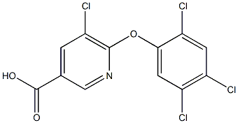 5-chloro-6-(2,4,5-trichlorophenoxy)pyridine-3-carboxylic acid Struktur