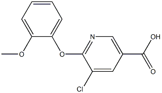 5-chloro-6-(2-methoxyphenoxy)nicotinic acid 结构式