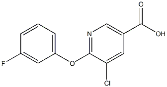 5-chloro-6-(3-fluorophenoxy)nicotinic acid,,结构式
