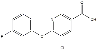 5-chloro-6-(3-fluorophenoxy)nicotinic acid Structure