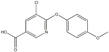 5-chloro-6-(4-methoxyphenoxy)nicotinic acid Struktur