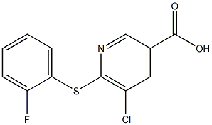 5-chloro-6-[(2-fluorophenyl)sulfanyl]pyridine-3-carboxylic acid