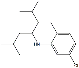 5-chloro-N-(2,6-dimethylheptan-4-yl)-2-methylaniline 化学構造式