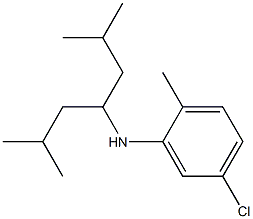 5-chloro-N-(2,6-dimethylheptan-4-yl)-2-methylaniline,,结构式