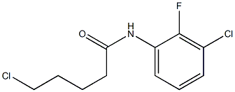 5-chloro-N-(3-chloro-2-fluorophenyl)pentanamide,,结构式