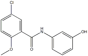 5-chloro-N-(3-hydroxyphenyl)-2-methoxybenzamide 化学構造式