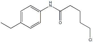 5-chloro-N-(4-ethylphenyl)pentanamide,,结构式