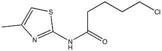 5-chloro-N-(4-methyl-1,3-thiazol-2-yl)pentanamide Structure