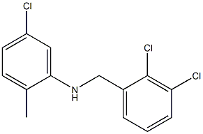 5-chloro-N-[(2,3-dichlorophenyl)methyl]-2-methylaniline Struktur