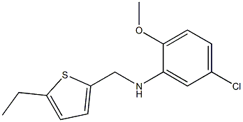 5-chloro-N-[(5-ethylthiophen-2-yl)methyl]-2-methoxyaniline,,结构式