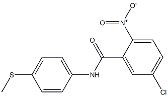 5-chloro-N-[4-(methylsulfanyl)phenyl]-2-nitrobenzamide 结构式