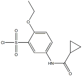 5-cyclopropaneamido-2-ethoxybenzene-1-sulfonyl chloride 结构式