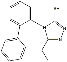 5-ethyl-4-(2-phenylphenyl)-4H-1,2,4-triazole-3-thiol Struktur