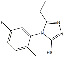 5-ethyl-4-(5-fluoro-2-methylphenyl)-4H-1,2,4-triazole-3-thiol Struktur