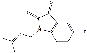 5-fluoro-1-(3-methylbut-2-en-1-yl)-2,3-dihydro-1H-indole-2,3-dione Structure